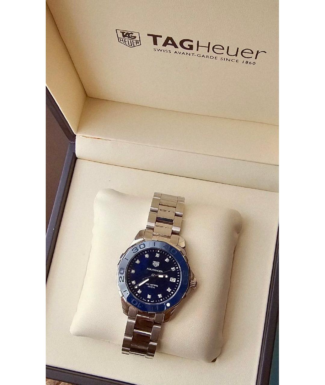 TAG HEUER Серебряные часы, фото 4