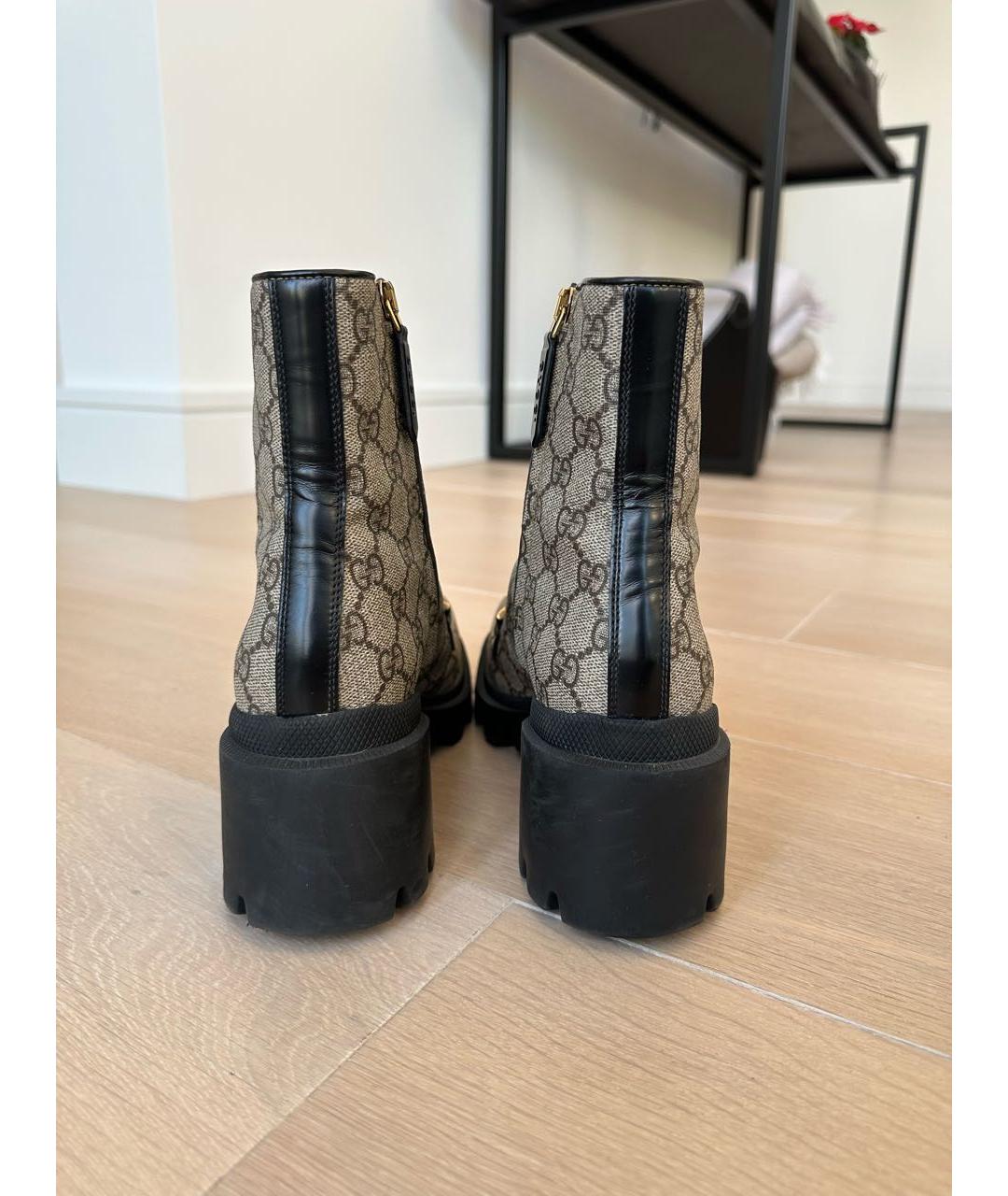 GUCCI Коричневые резиновые ботильоны, фото 5
