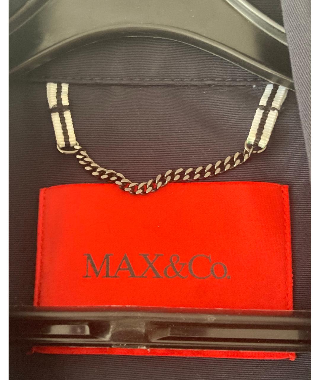 MAX&CO Темно-синий тренч/плащ, фото 3