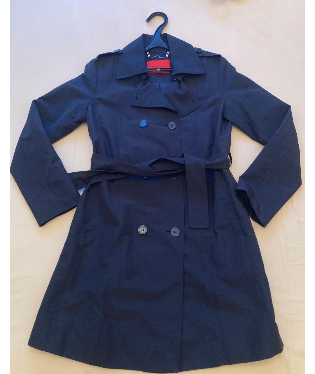 MAX&CO Темно-синий тренч/плащ, фото 4