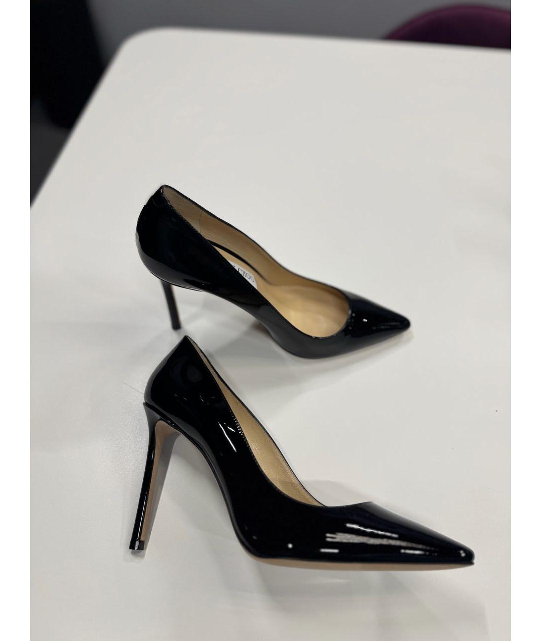 JIMMY CHOO Черные туфли из лакированной кожи, фото 6