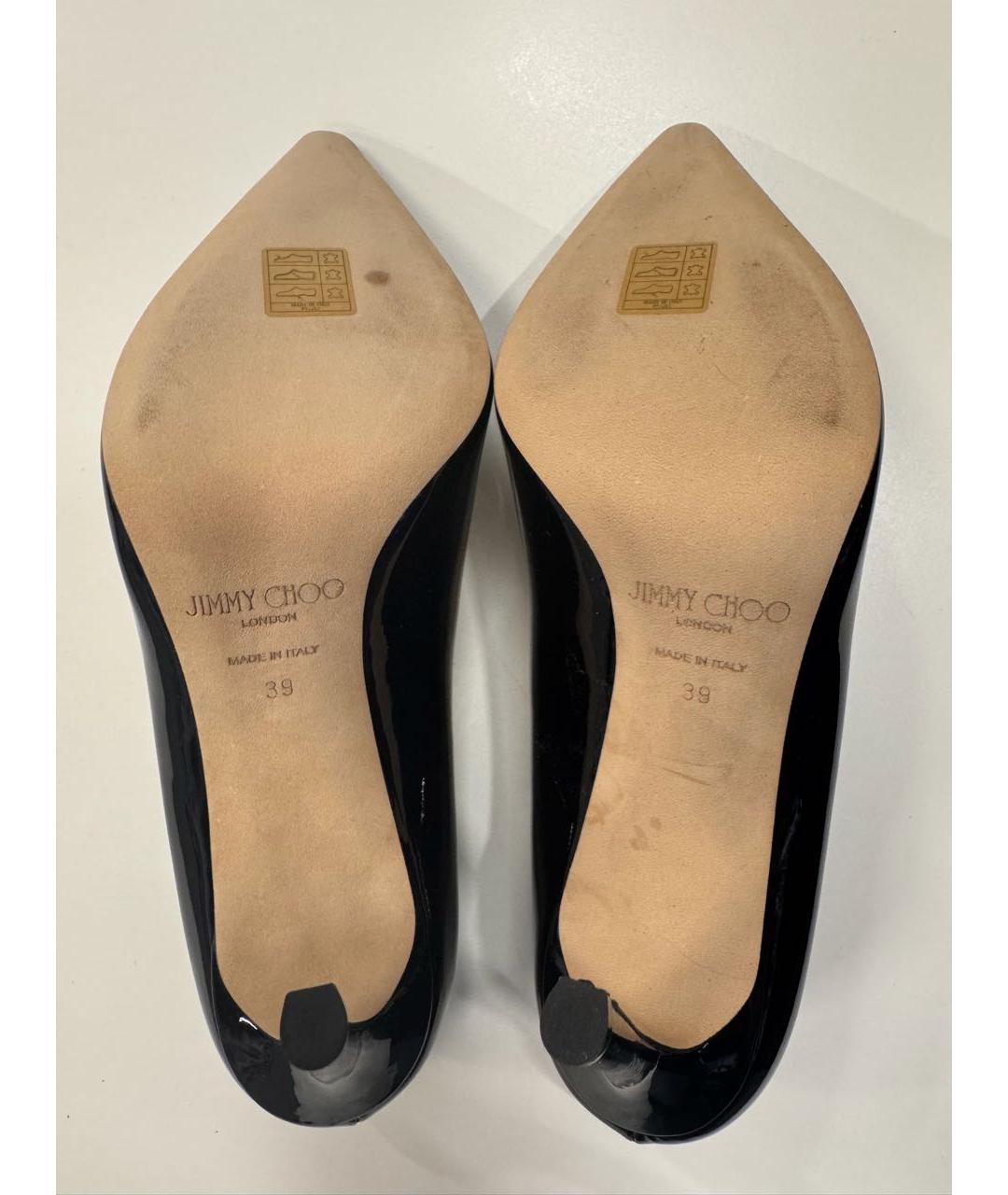 JIMMY CHOO Черные туфли из лакированной кожи, фото 5