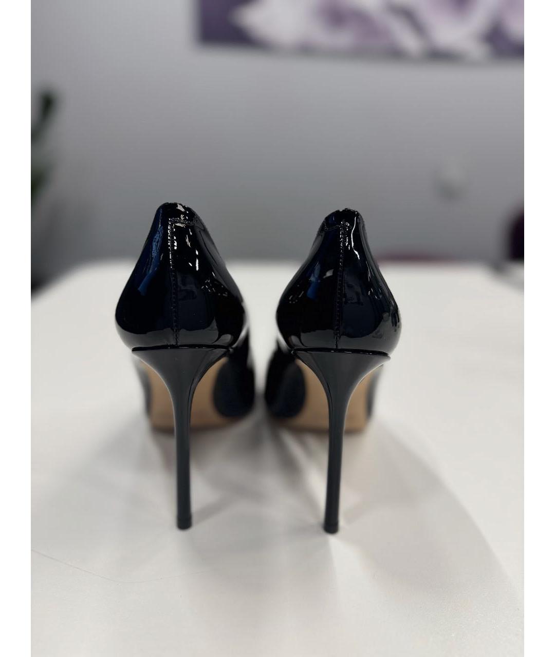 JIMMY CHOO Черные туфли из лакированной кожи, фото 4
