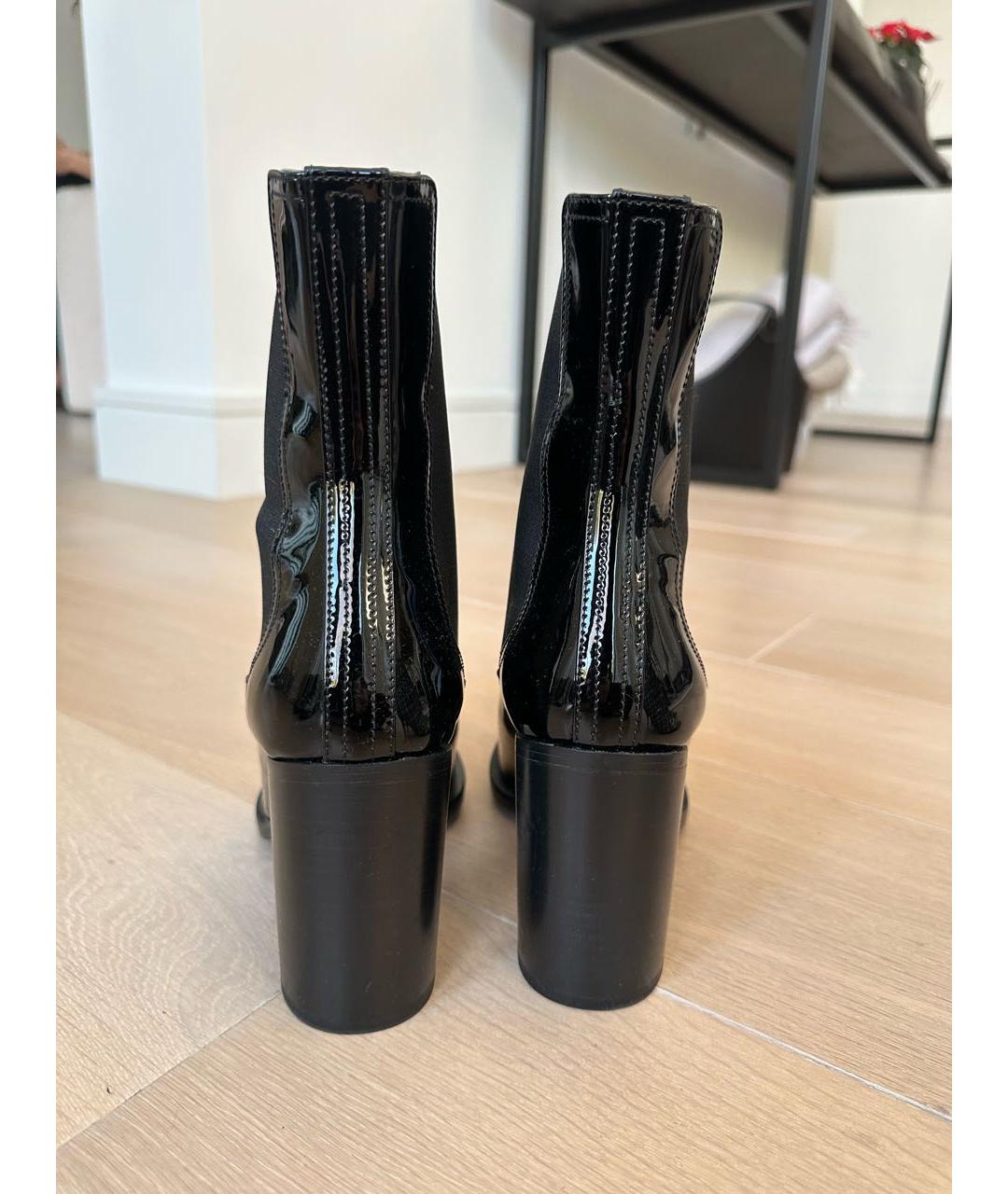 ALEXANDER MCQUEEN Черные ботильоны из лакированной кожи, фото 3