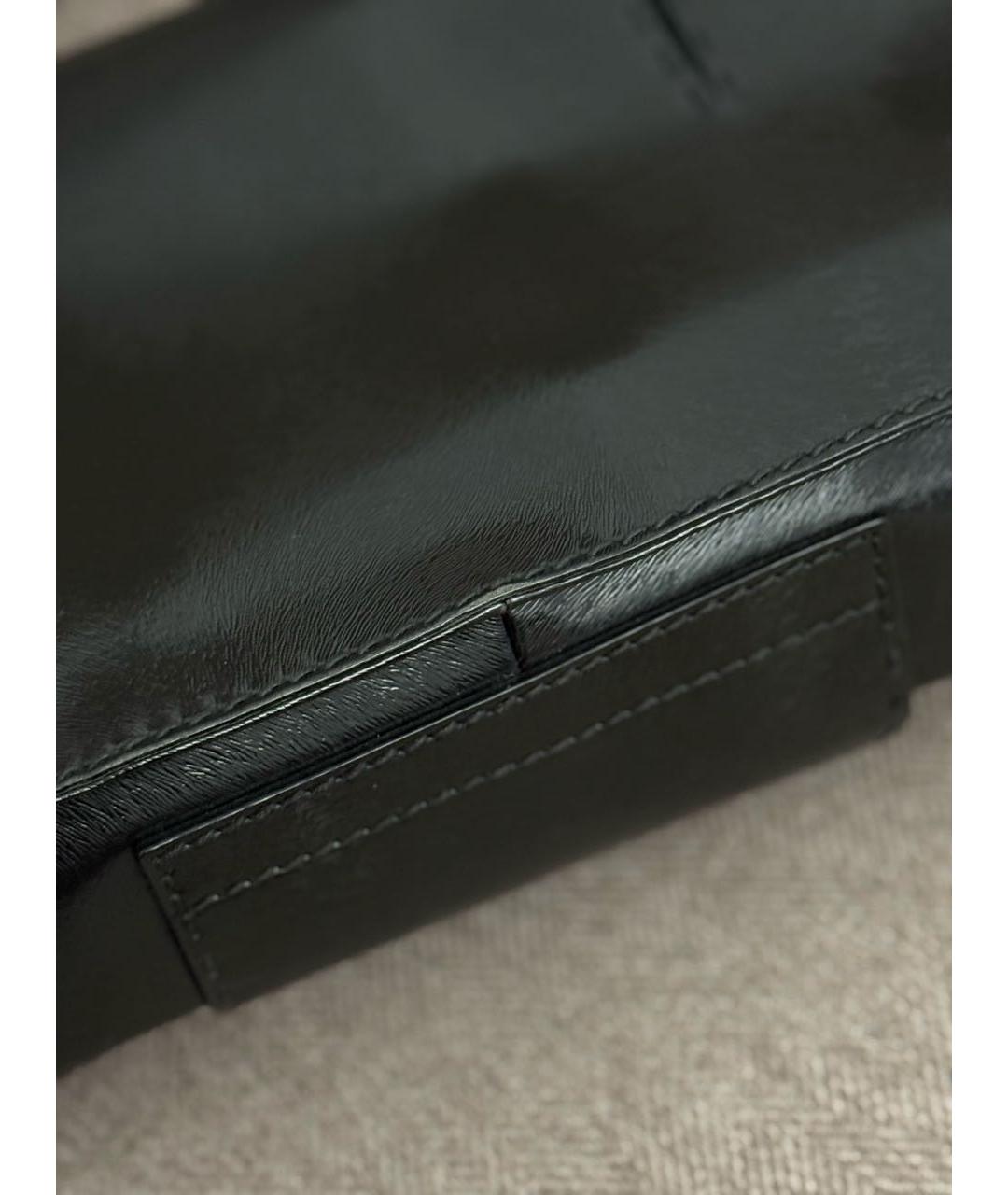 FENDI Черная сумка с короткими ручками из лакированной кожи, фото 5