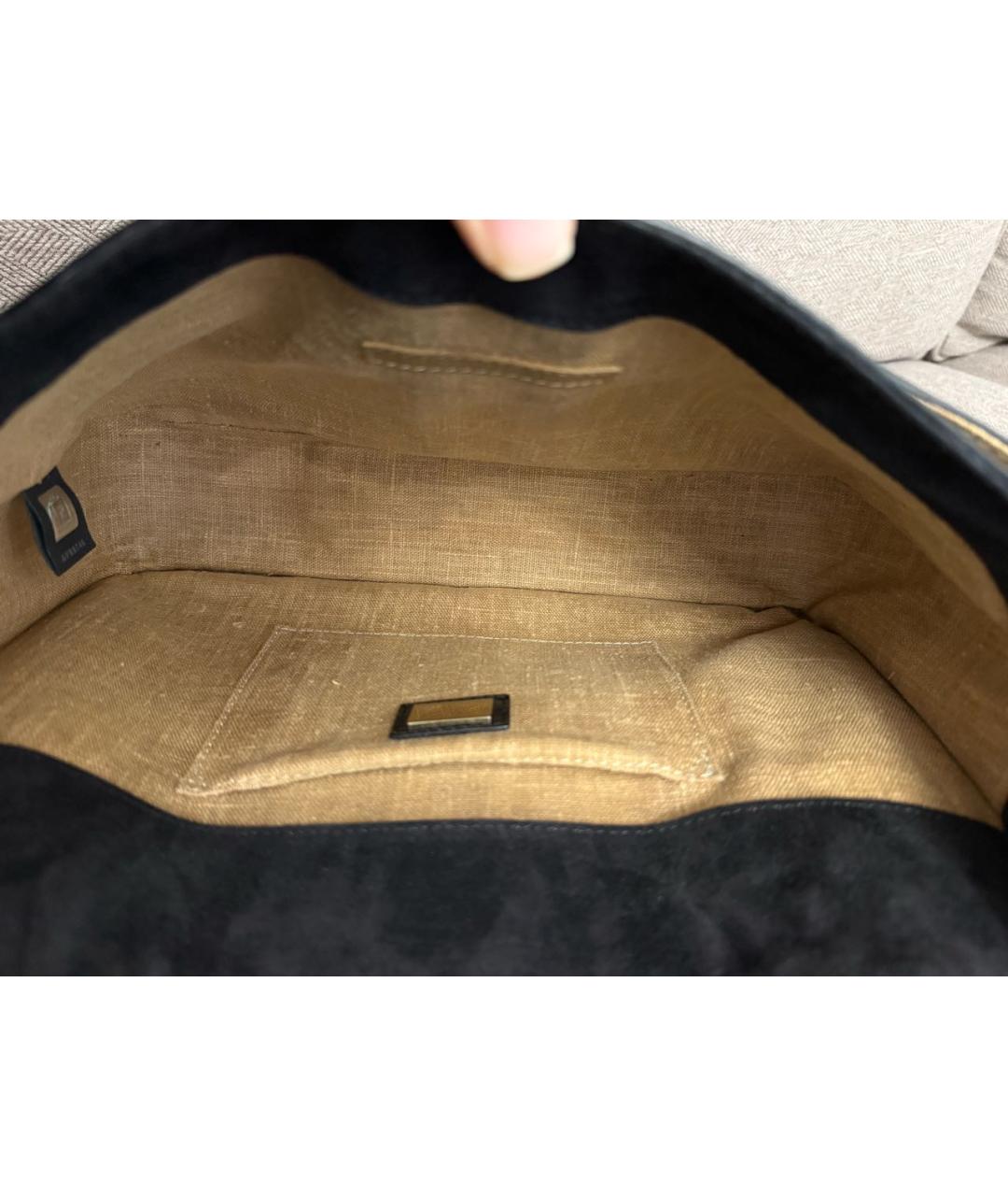 FENDI Черная сумка с короткими ручками из лакированной кожи, фото 4