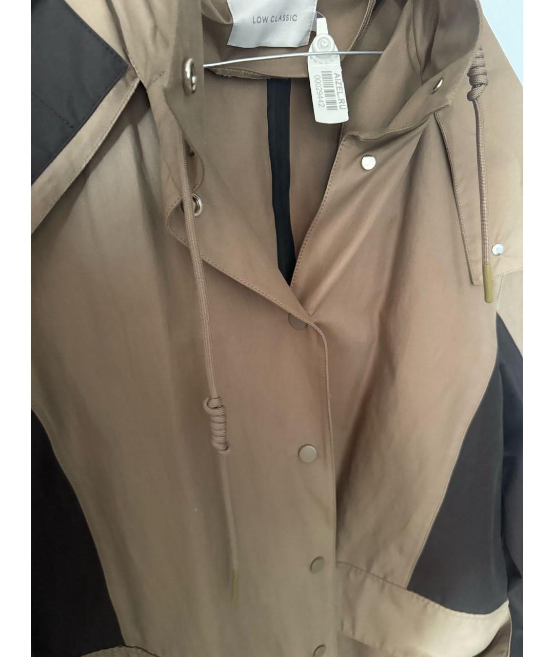 LOW CLASSIC Хаки креповый тренч/плащ, фото 4