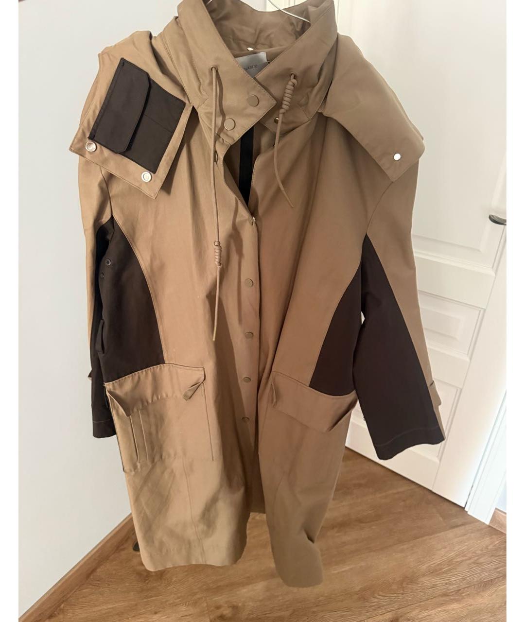 LOW CLASSIC Хаки креповый тренч/плащ, фото 5