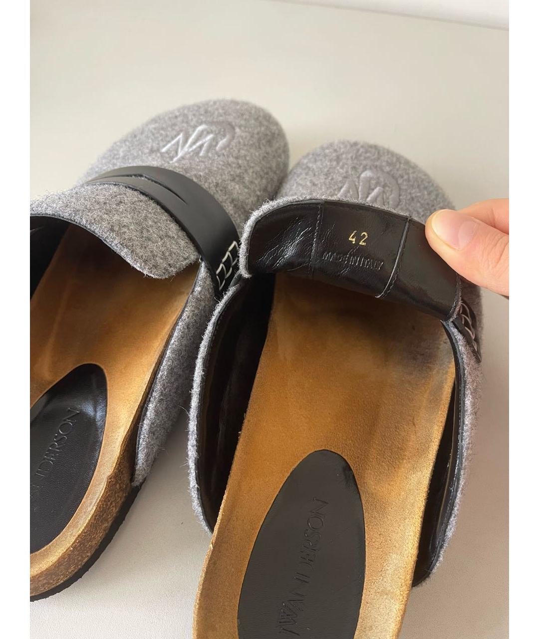 J.W.ANDERSON Серые текстильные сандалии, фото 6