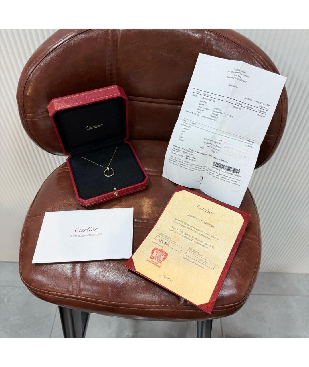 CARTIER Золотое колье из розового золота, фото 2