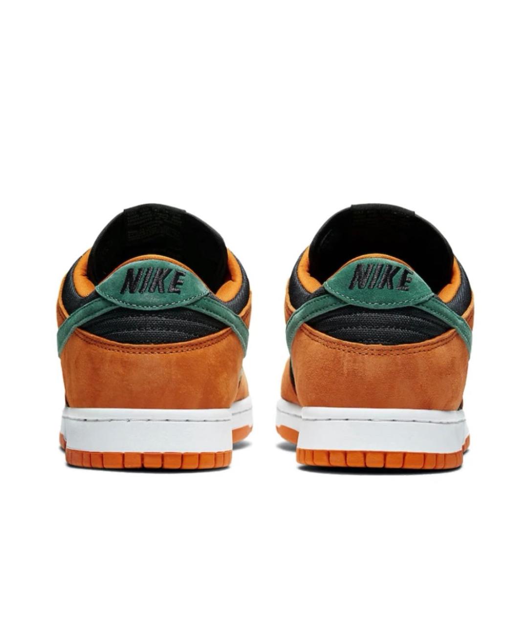 NIKE Оранжевое замшевые низкие кроссовки / кеды, фото 4