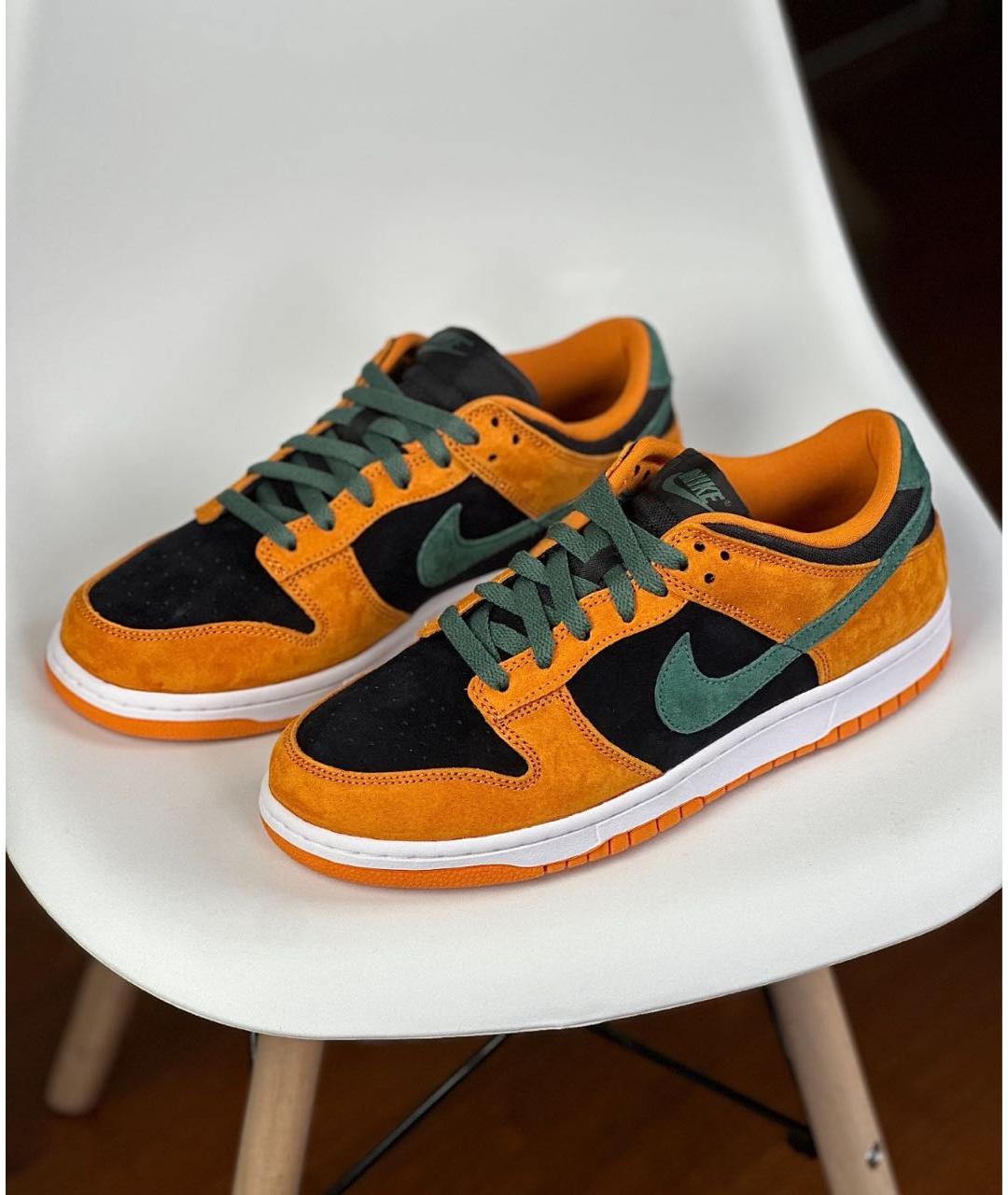 NIKE Оранжевое замшевые низкие кроссовки / кеды, фото 6