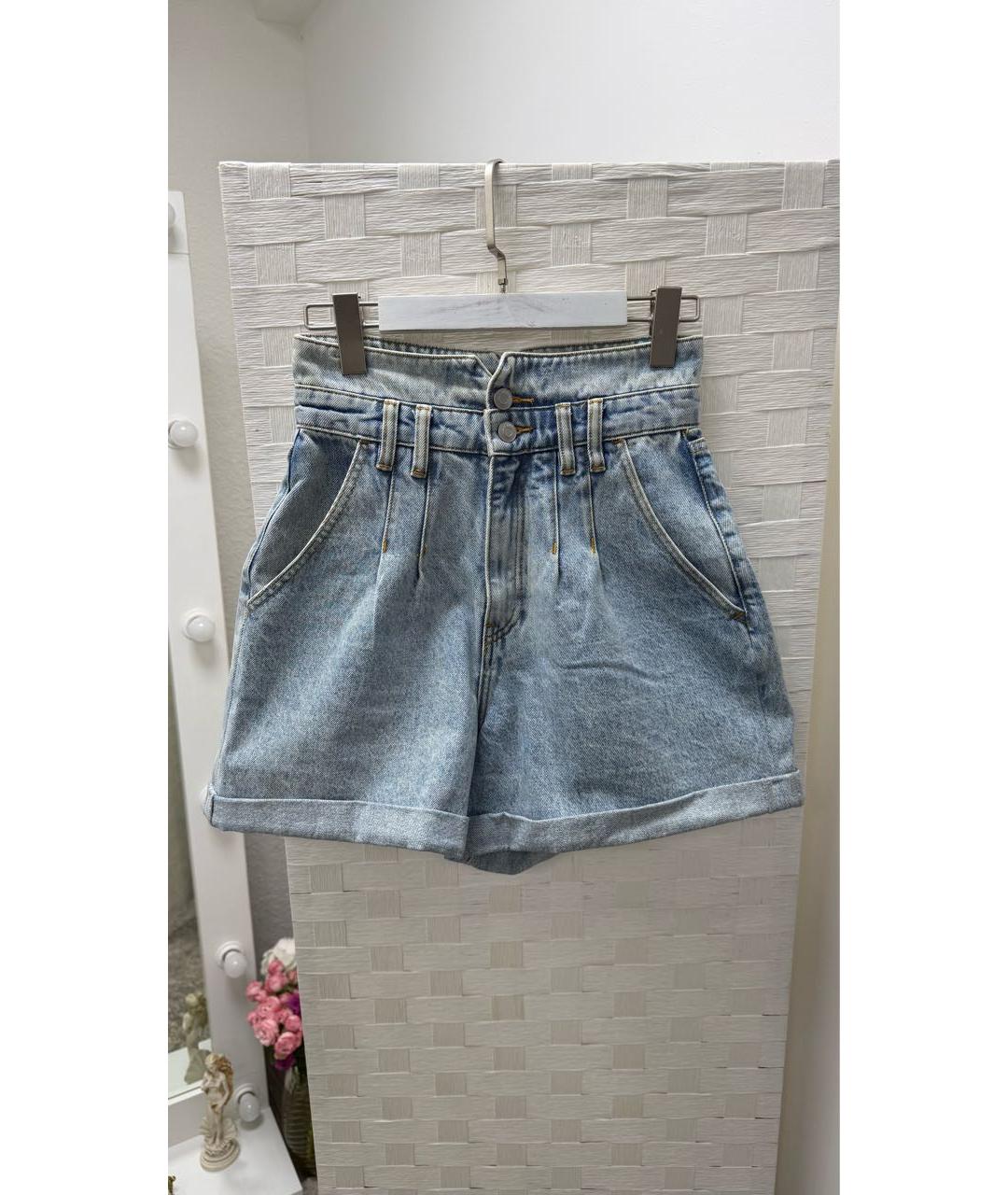 12 STOREEZ Голубые хлопковые шорты, фото 5