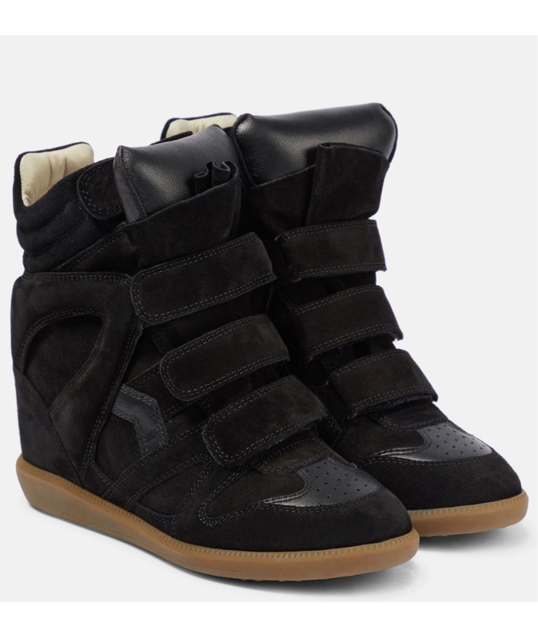 ISABEL MARANT Черные замшевые кроссовки, фото 4