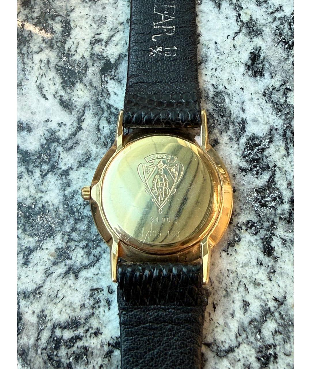 GUCCI Коричневые часы из желтого золота, фото 5