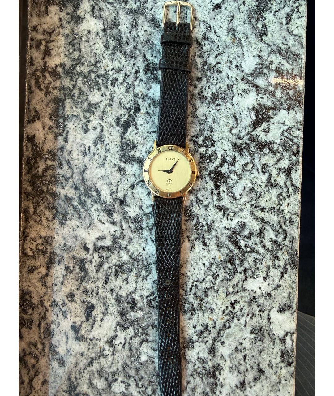 GUCCI Коричневые часы из желтого золота, фото 6