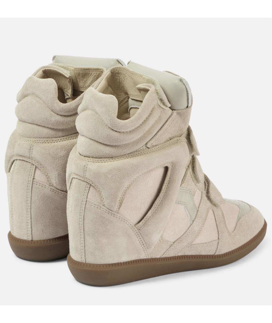 ISABEL MARANT Бежевые замшевые кроссовки, фото 2