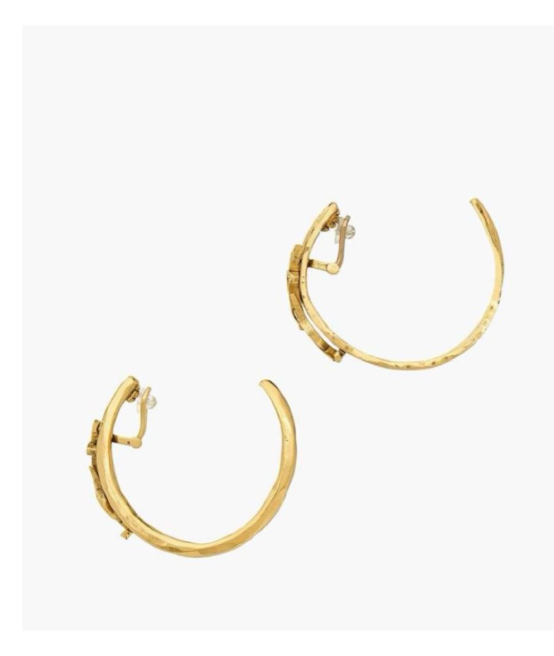 SAINT LAURENT Золотые латунные серьги, фото 4