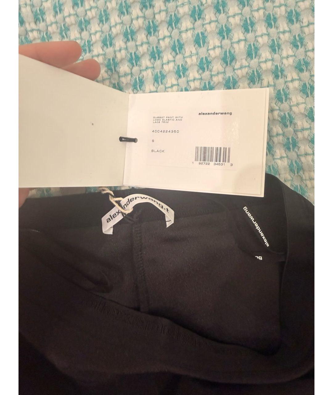 ALEXANDER WANG Черные полиамидовые прямые брюки, фото 5