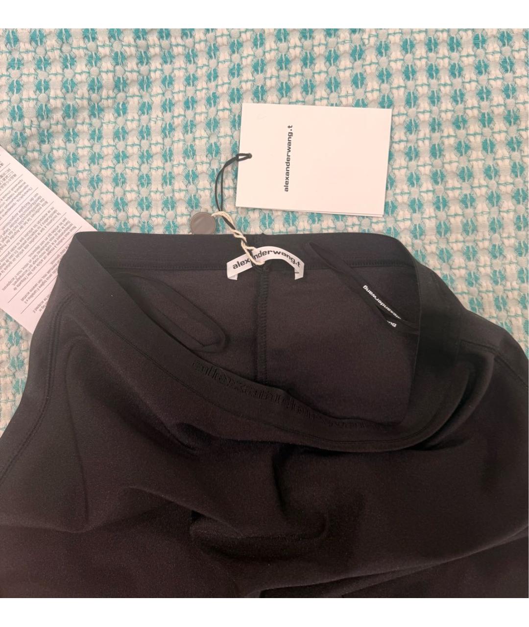 ALEXANDER WANG Черные полиамидовые прямые брюки, фото 4