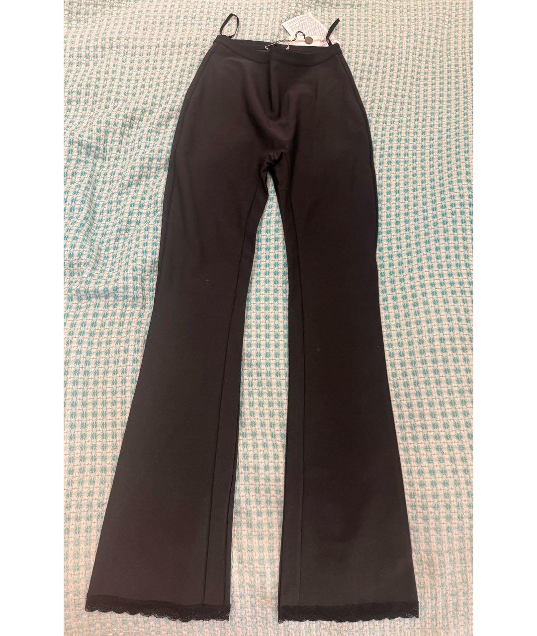 ALEXANDER WANG Черные полиамидовые прямые брюки, фото 2