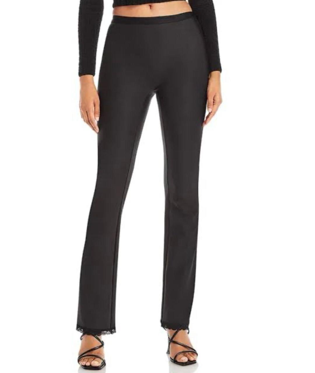 ALEXANDER WANG Черные полиамидовые прямые брюки, фото 7