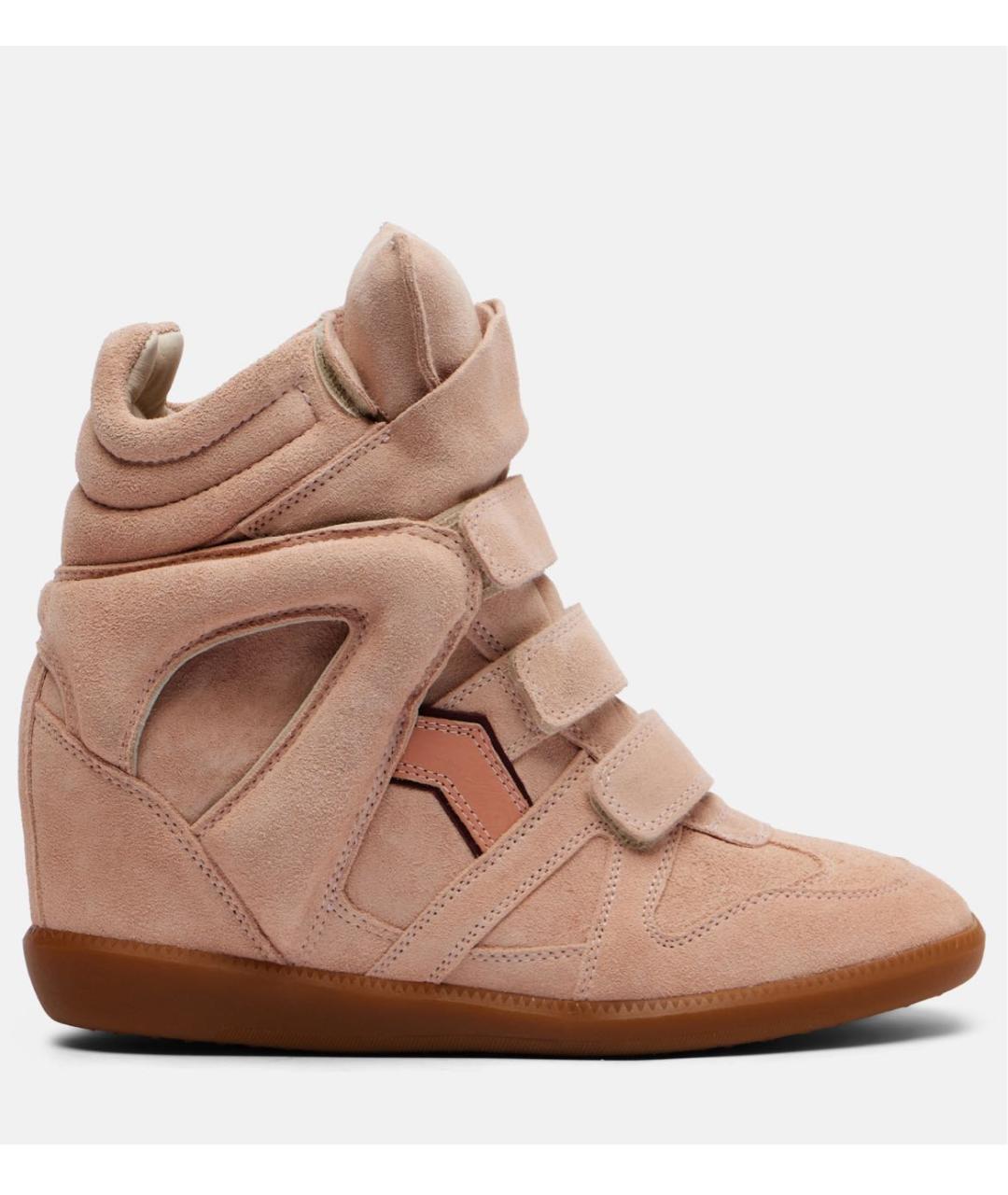 ISABEL MARANT Бежевые замшевые кроссовки, фото 4