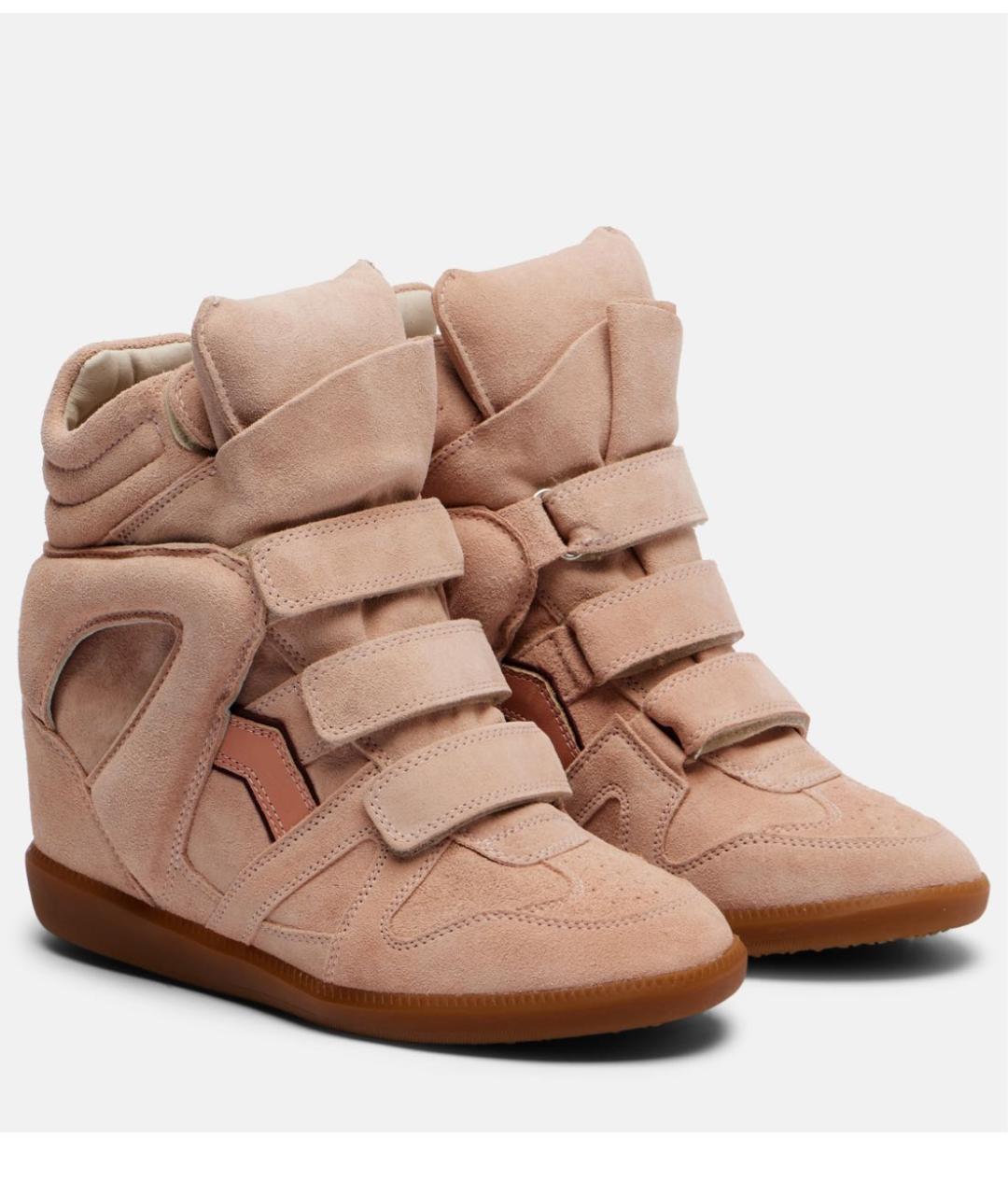 ISABEL MARANT Бежевые замшевые кроссовки, фото 2