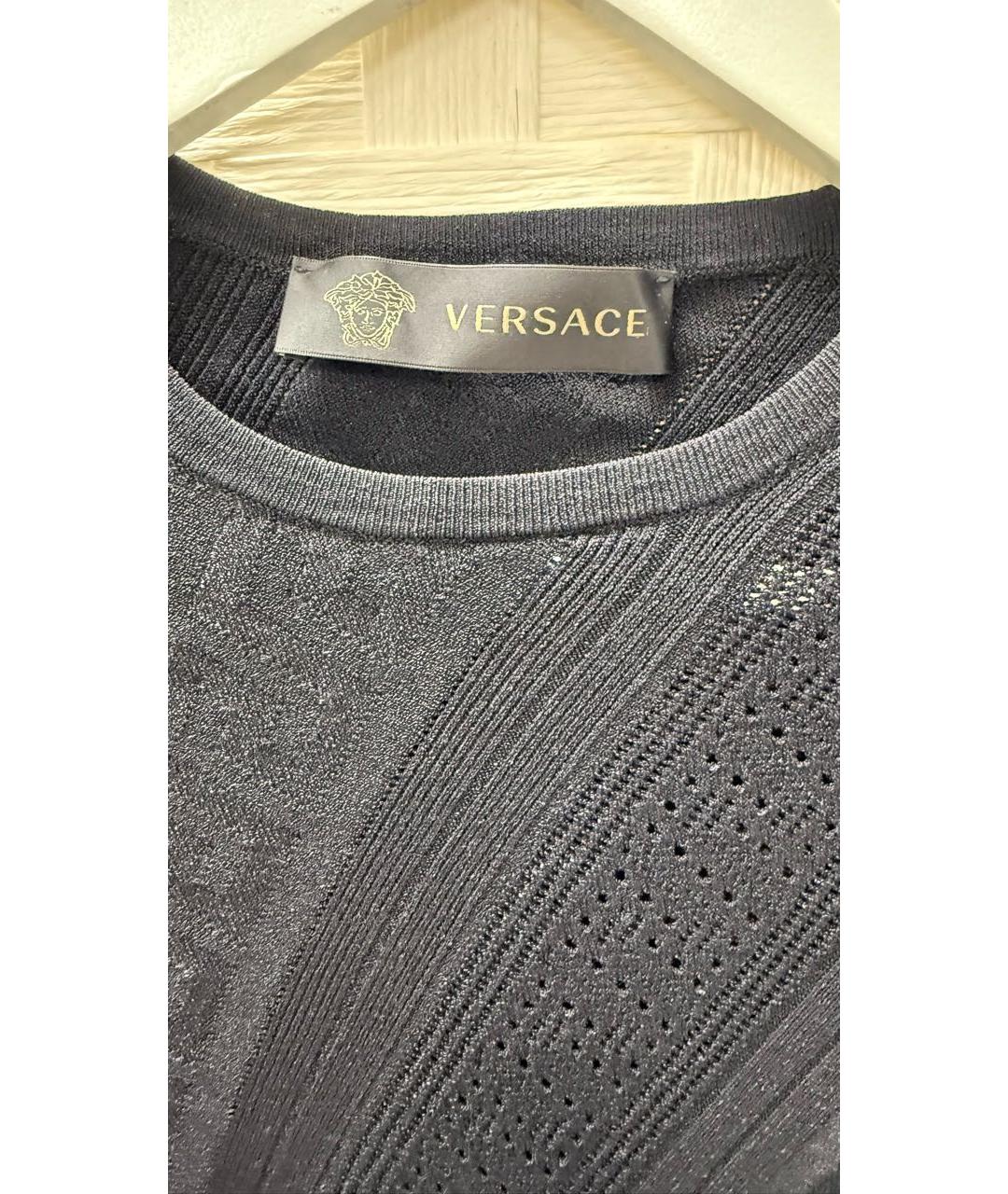 VERSACE Черное повседневное платье, фото 3