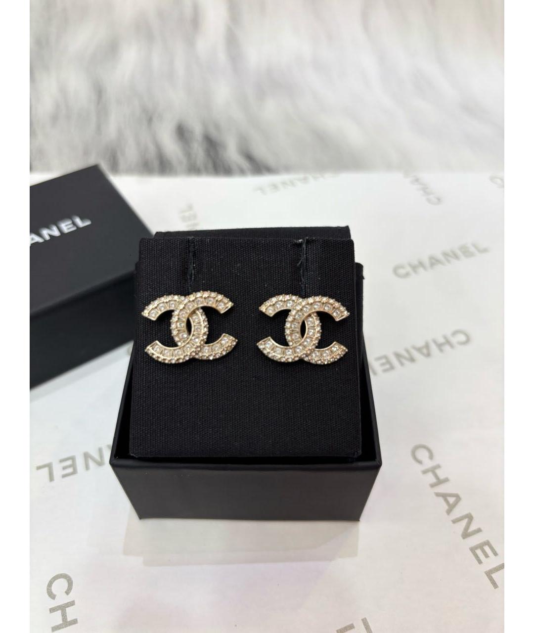 CHANEL Золотые серьги, фото 9