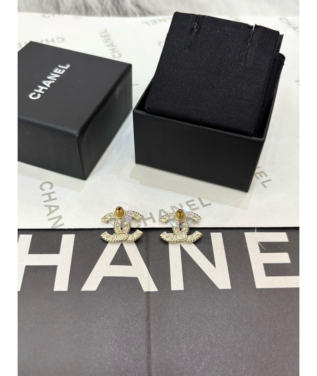CHANEL Золотые серьги, фото 5