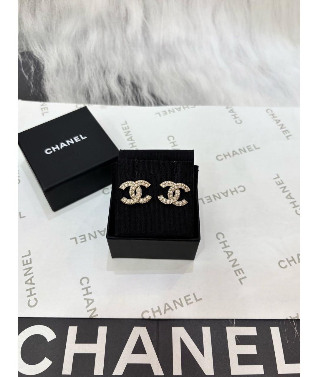 CHANEL Золотые серьги, фото 2