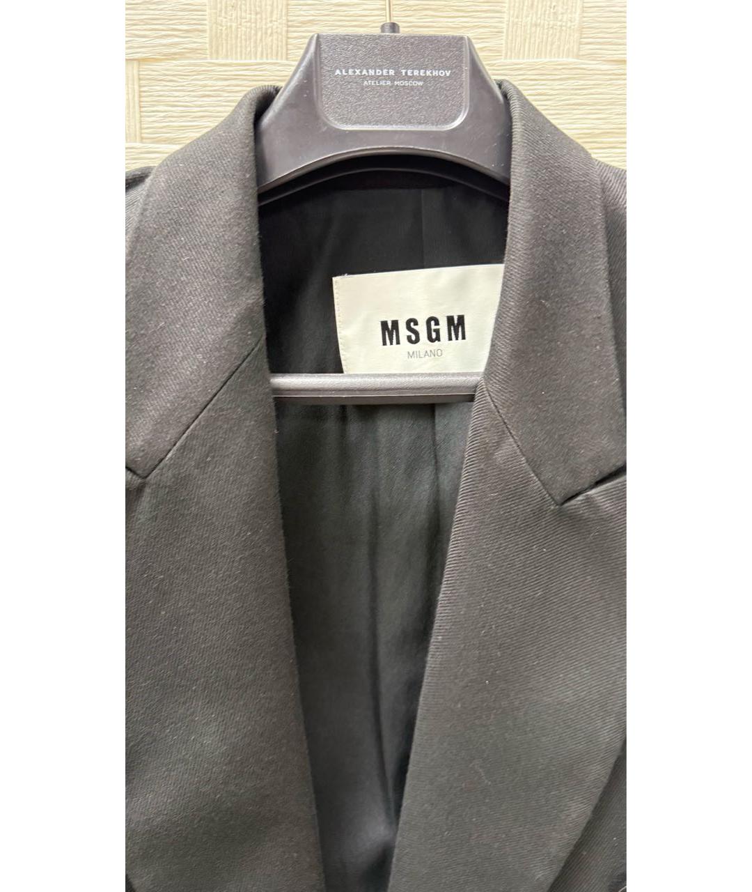 MSGM Черный хлопковый костюм с брюками, фото 5