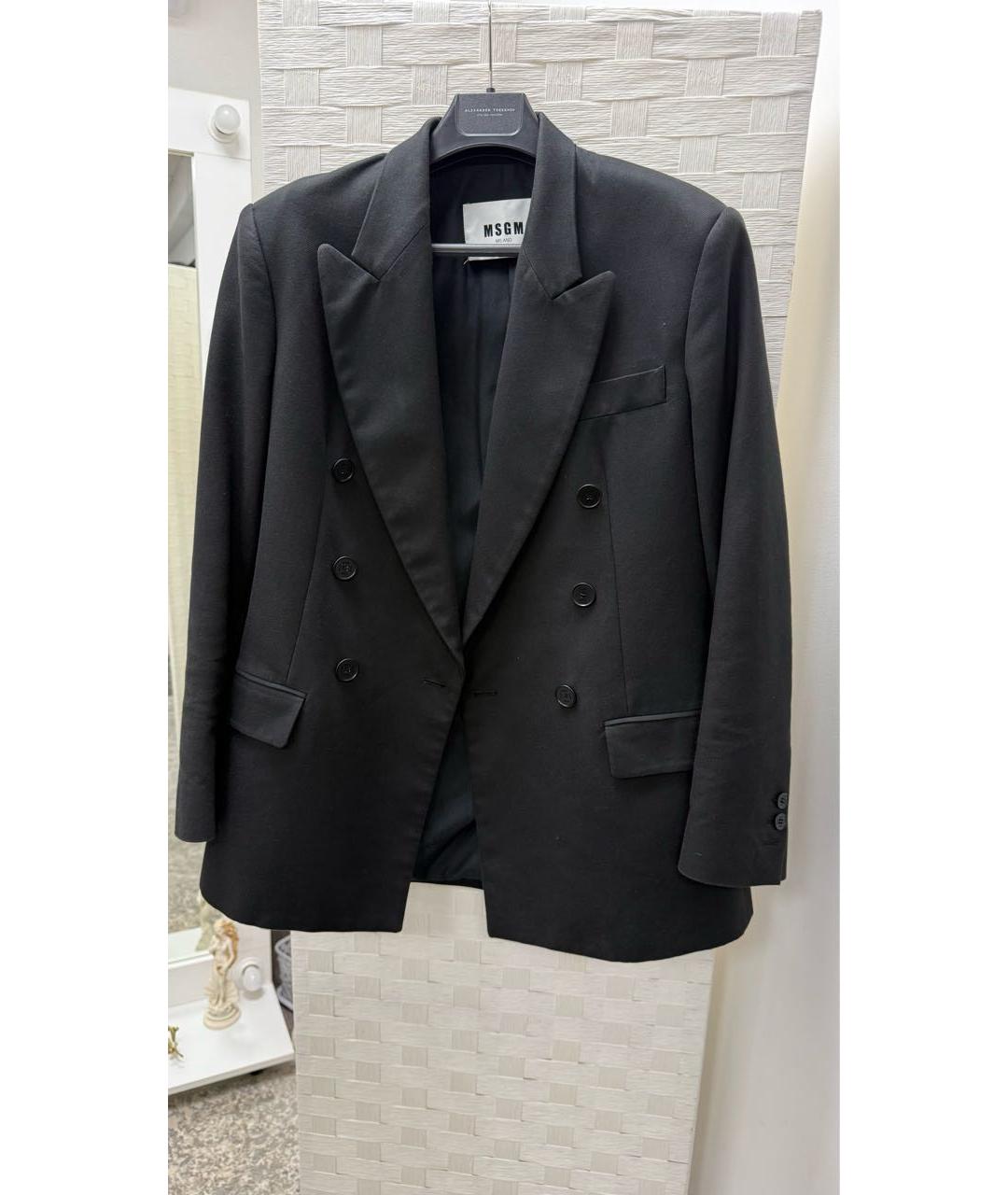 MSGM Черный хлопковый костюм с брюками, фото 9