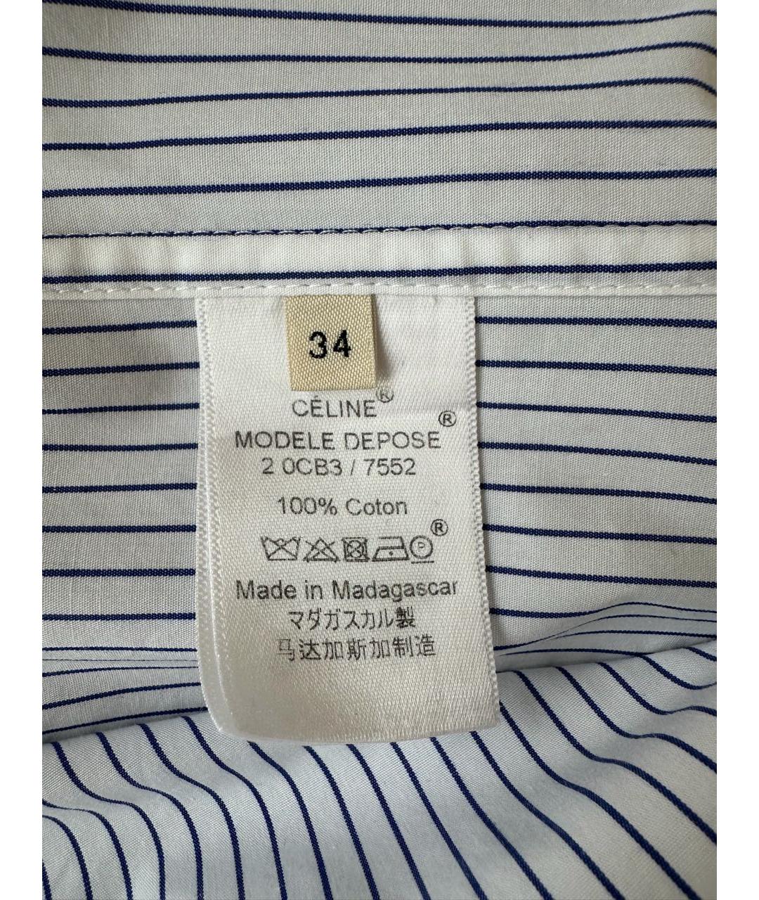 CELINE Голубая хлопковая рубашка, фото 6