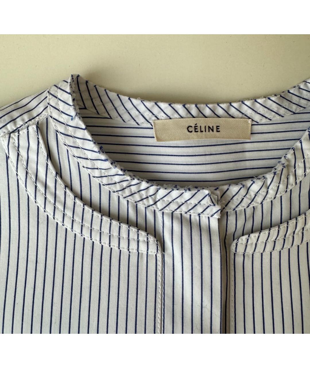 CELINE Голубая хлопковая рубашка, фото 5