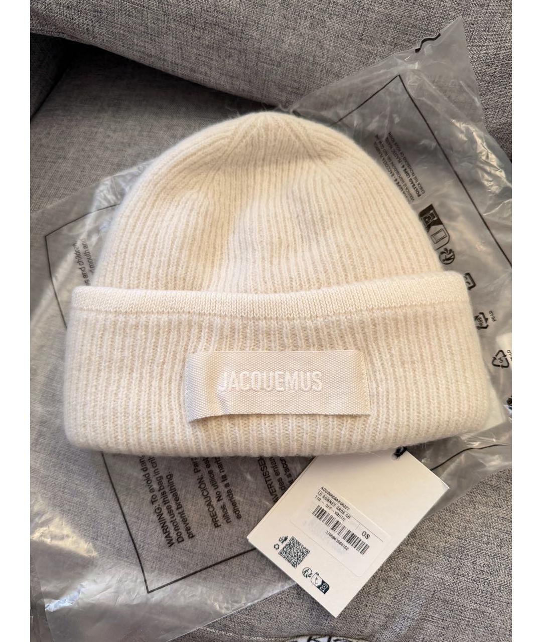 JACQUEMUS Бежевая шапка, фото 5