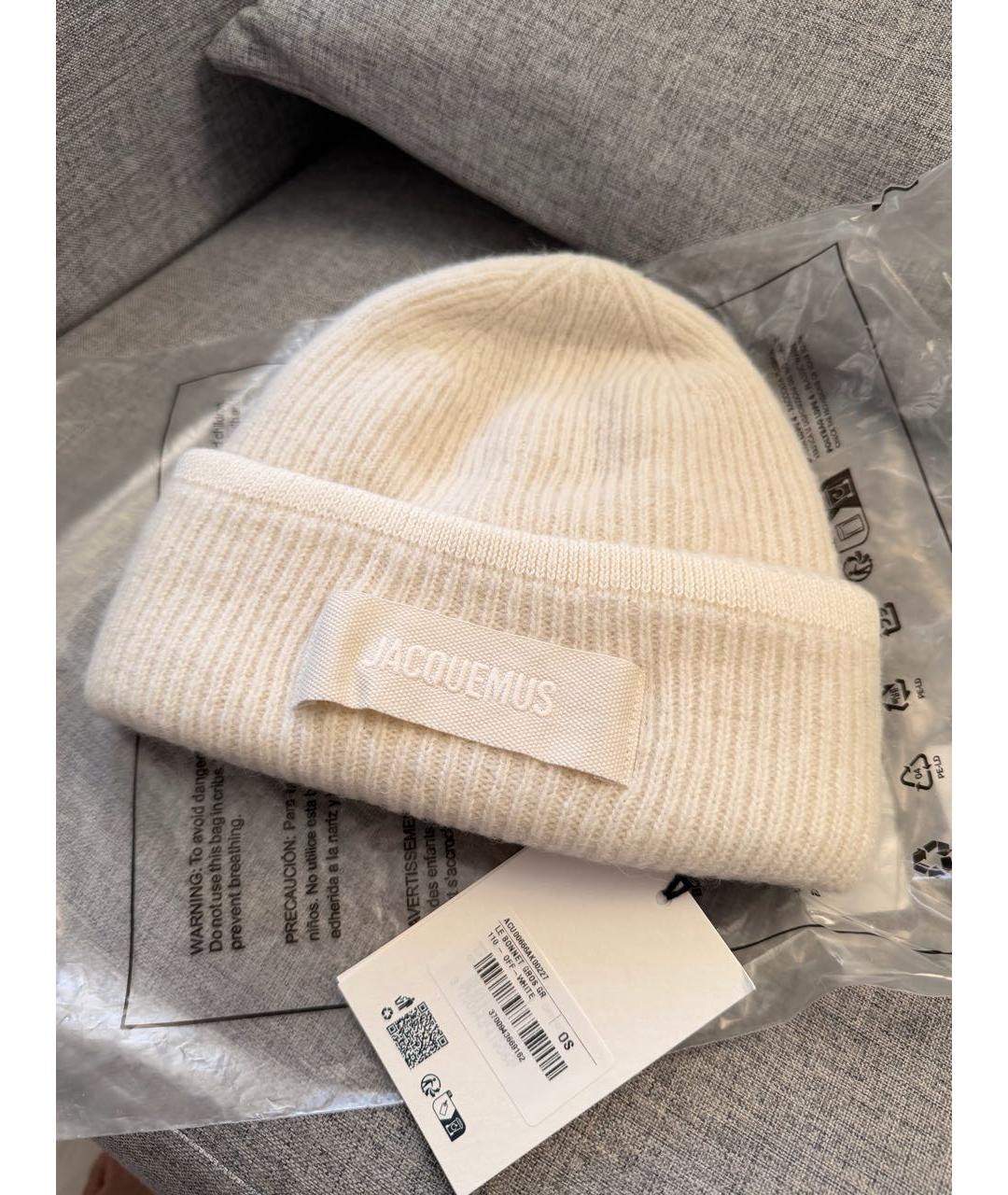 JACQUEMUS Бежевая шапка, фото 2