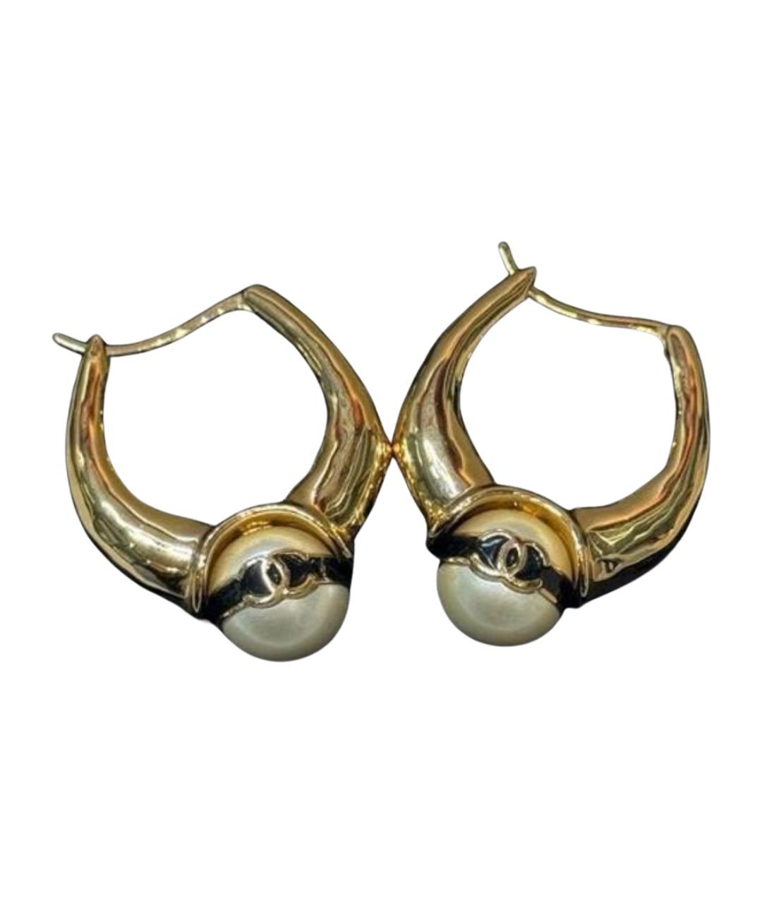 CHANEL Золотые серьги, фото 1