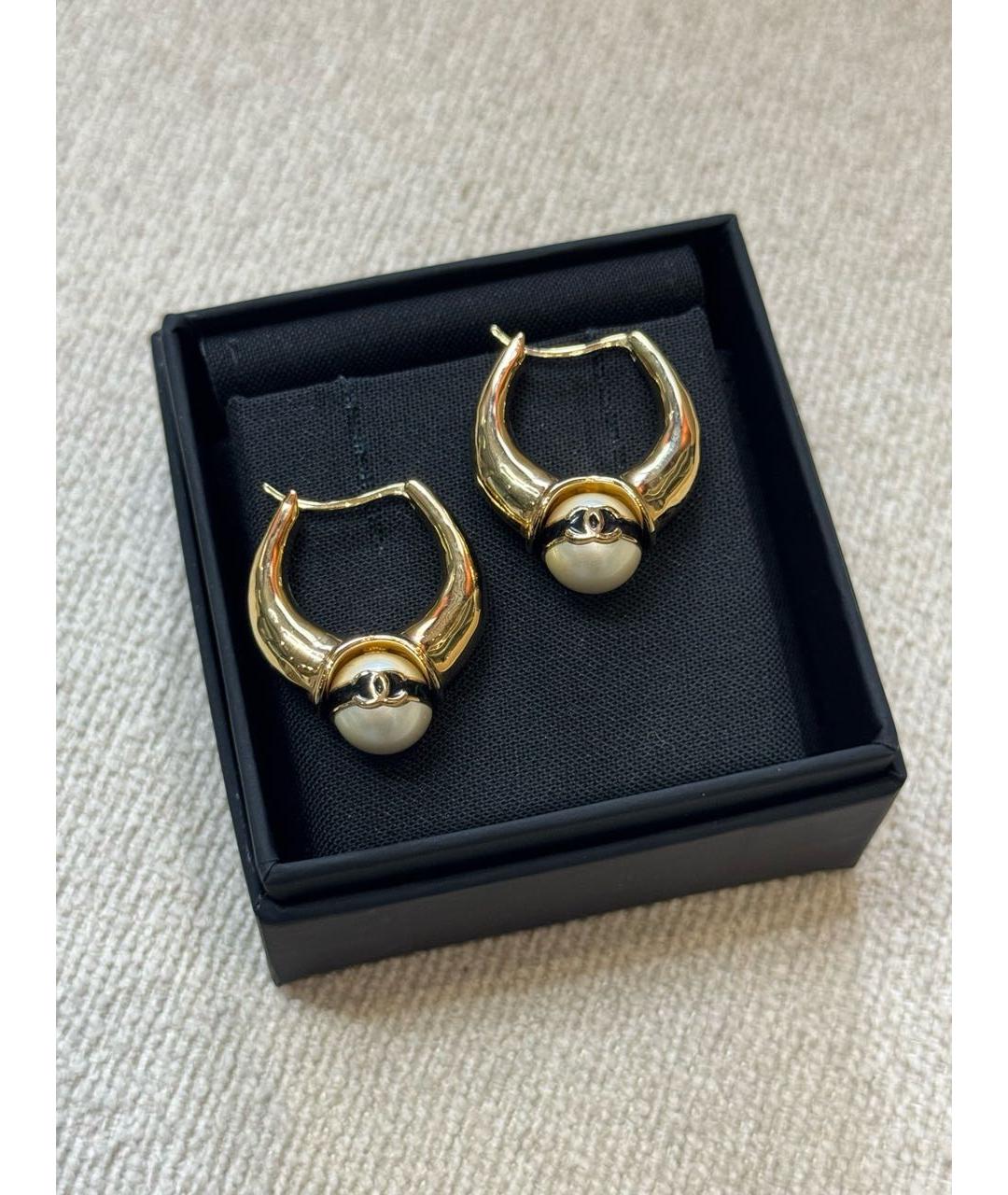 CHANEL Золотые серьги, фото 2