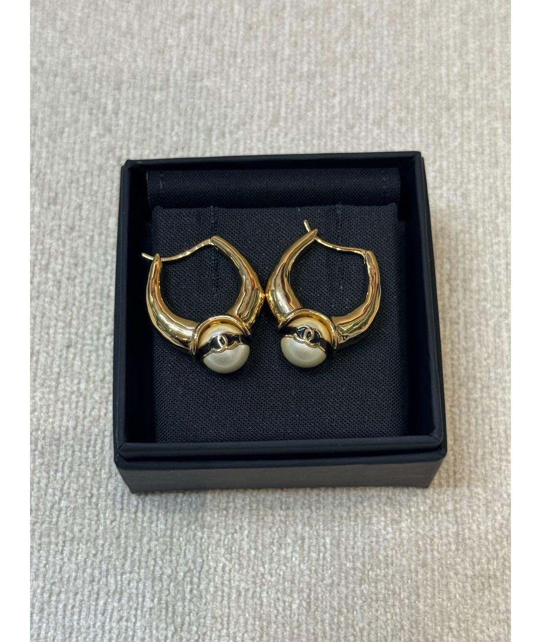 CHANEL Золотые серьги, фото 4