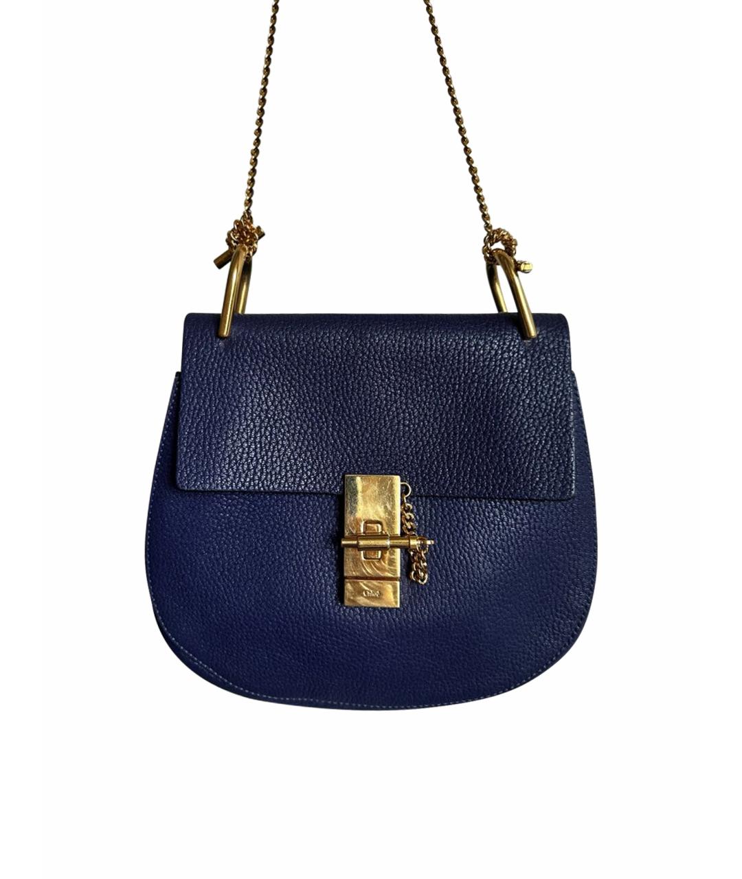 CHLOE Темно-синяя кожаная сумка через плечо, фото 1