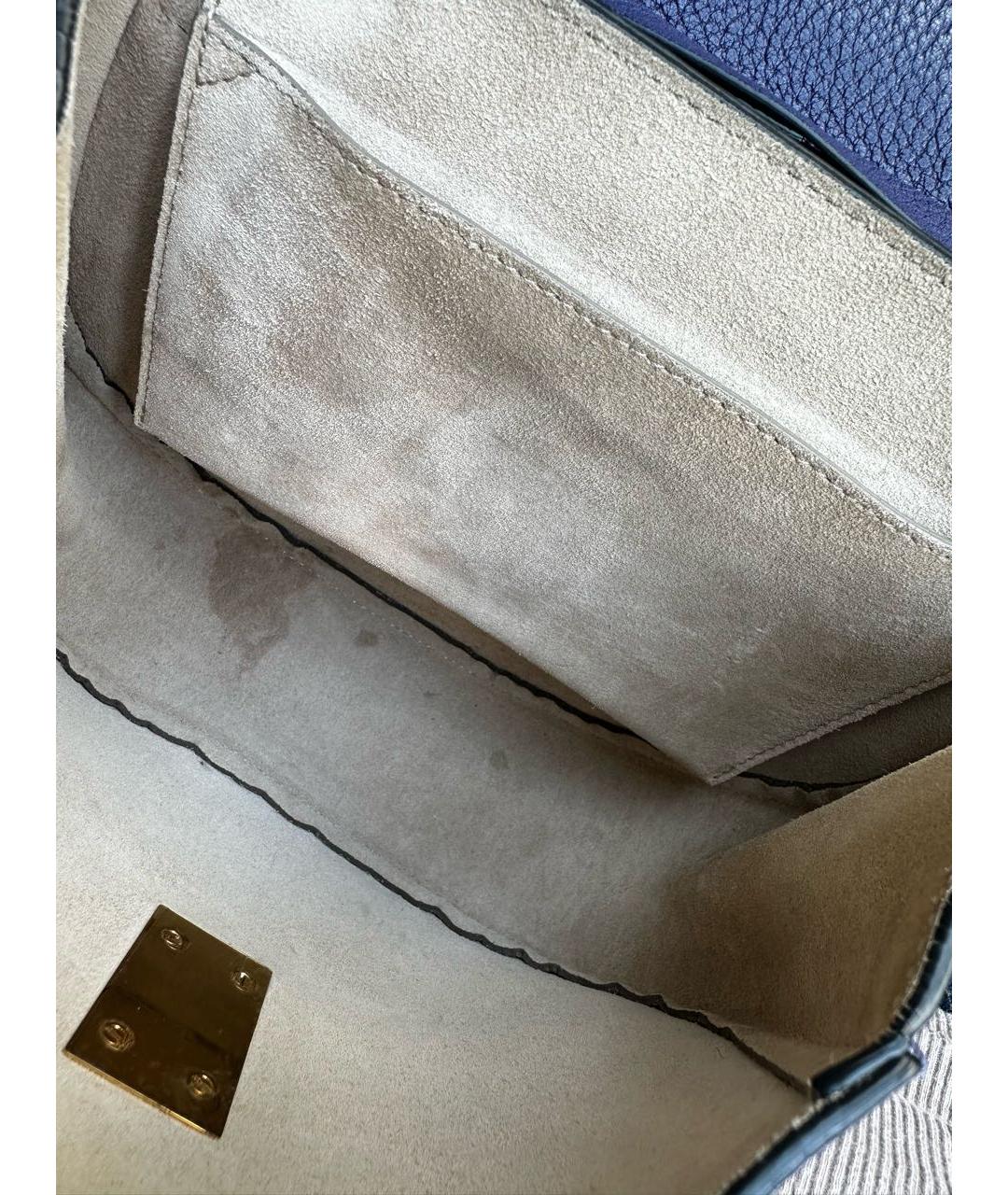 CHLOE Темно-синяя кожаная сумка через плечо, фото 4