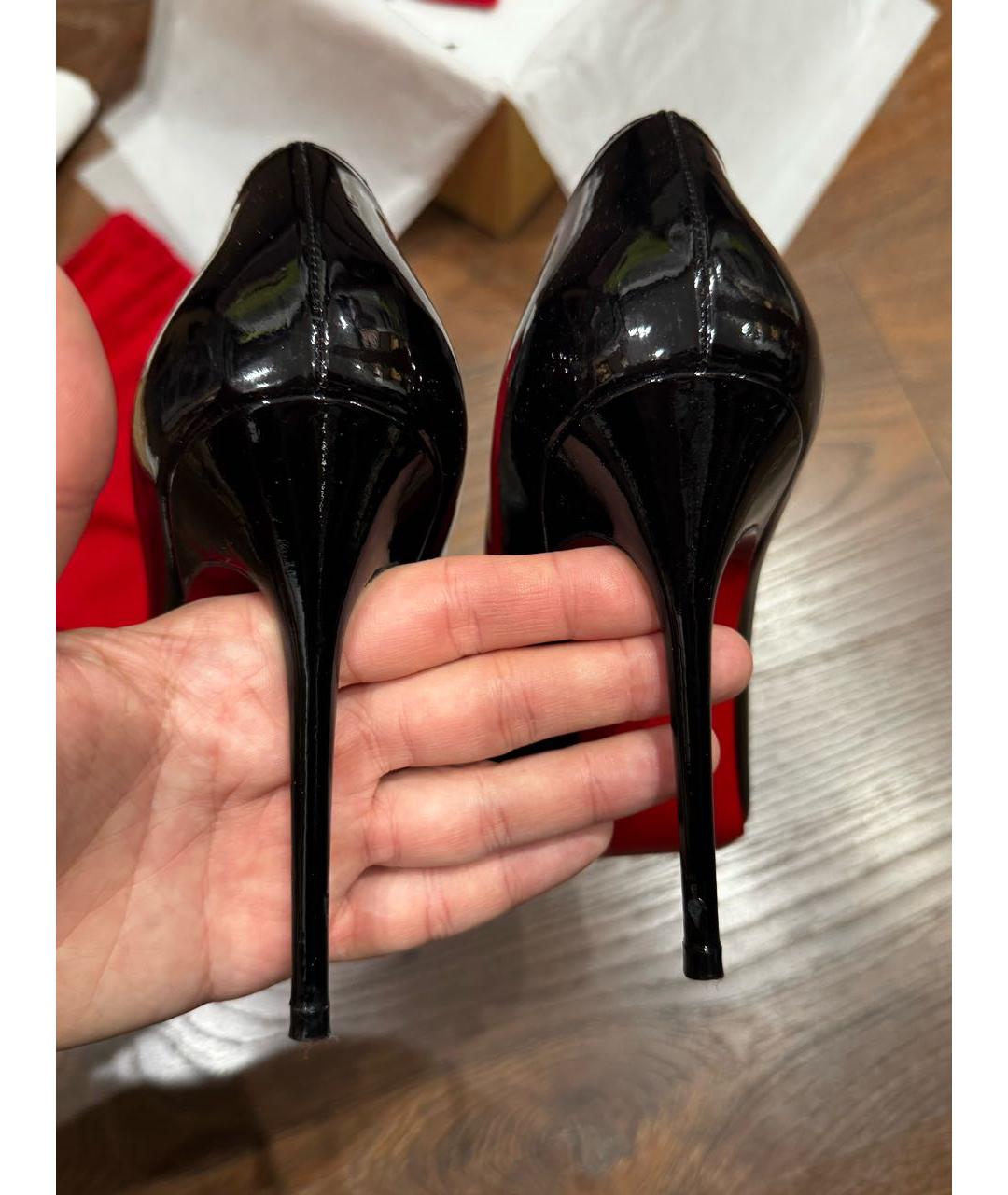 CHRISTIAN LOUBOUTIN Черные туфли из лакированной кожи, фото 4