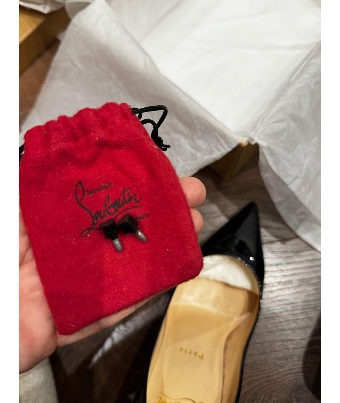 CHRISTIAN LOUBOUTIN Черные туфли из лакированной кожи, фото 7