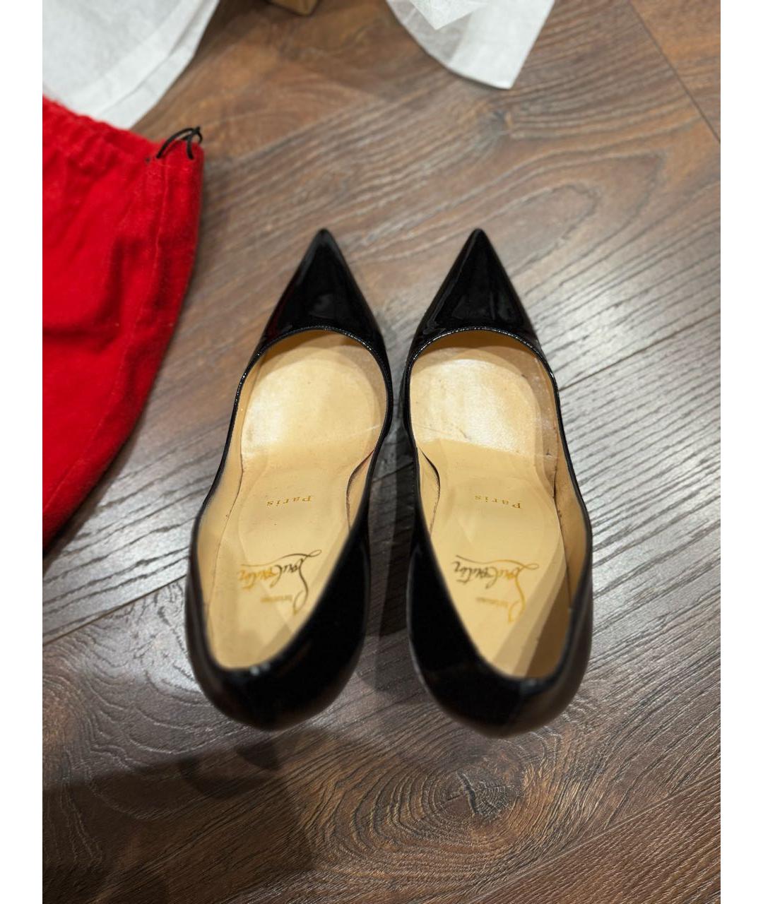 CHRISTIAN LOUBOUTIN Черные туфли из лакированной кожи, фото 5