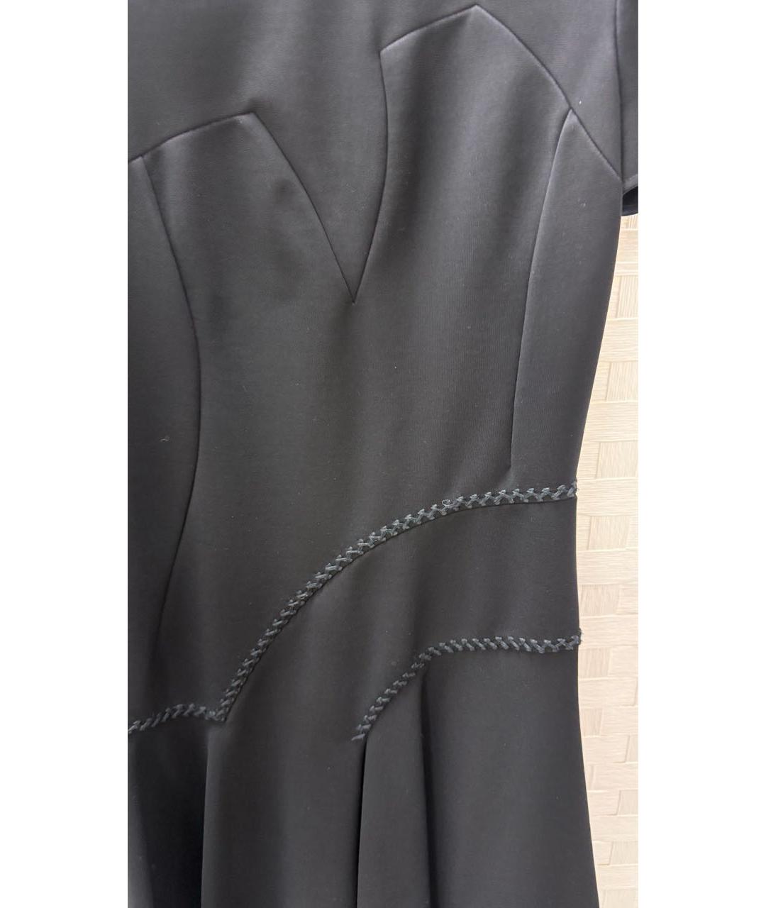 VERSACE Черное вискозное повседневное платье, фото 4