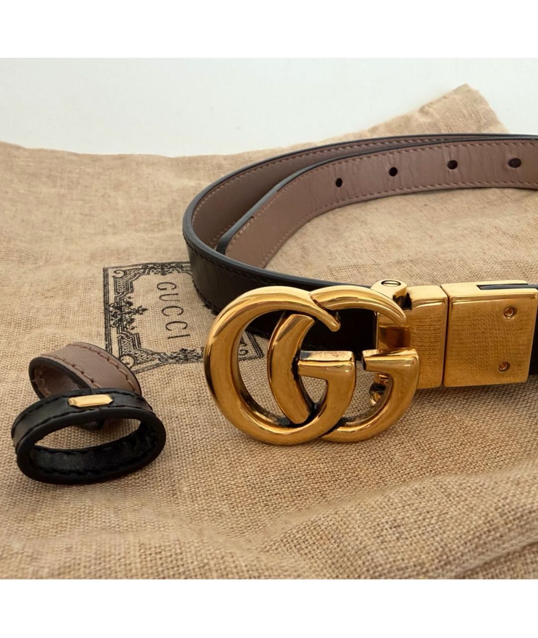 GUCCI Бежевый кожаный ремень, фото 2
