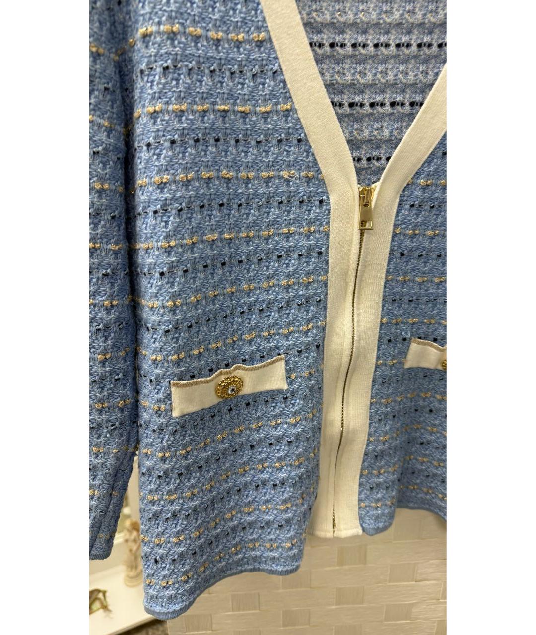 LIU JO Голубой хлопко-эластановый костюм с юбками, фото 5