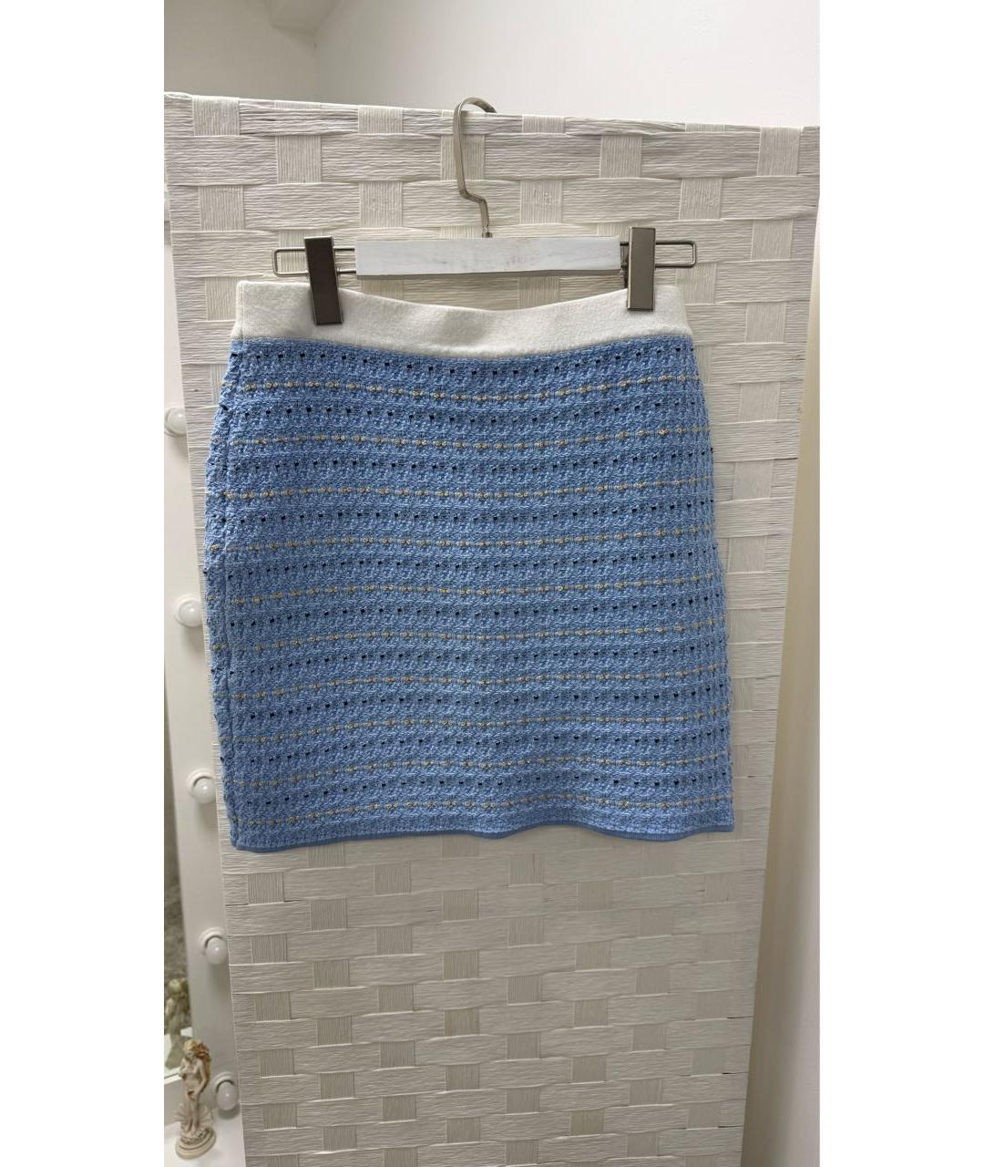 LIU JO Голубой хлопко-эластановый костюм с юбками, фото 4